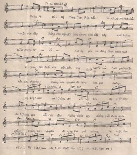 Sheet nhạc Mẹ Việt Nam Ơi 3